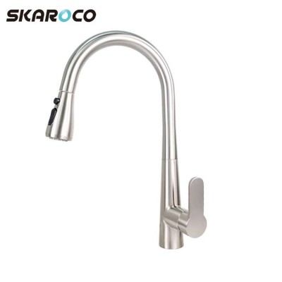 New Inventions Modern Style Washing Sink Nickel Brushed Deck Mounted Zinc Alloy Kitchen Faucet