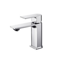 Hot sell brass square single handle bathroom  sink chrome  faucet