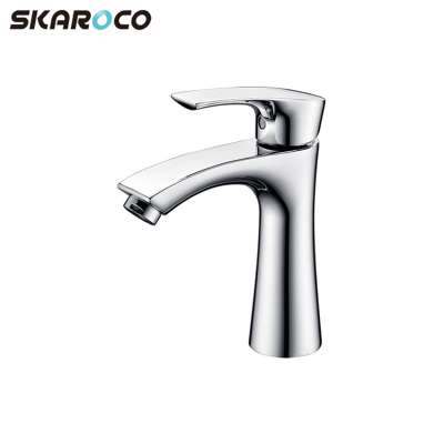 Factory Directly Wash Faucet Basin Mixer Zinc Alloy Handle Chrome Single Handle Cold Water Bathroom Faucet