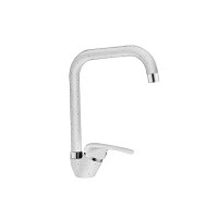 White  hot sale single lever handle Deck mounted mixer Brass Chrome Sink taps Kitchen  Faucet