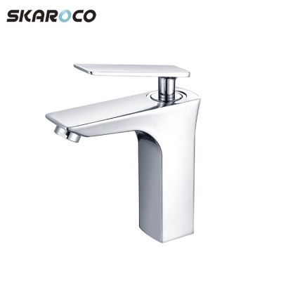 Basin Mixer Wash Basin Taps Ceramic Cartridge Hot Cold Water Chrome Plated Basin Faucets Tap