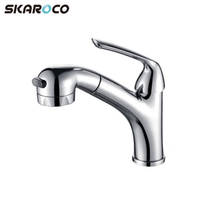 Factory Sale Watermark Mixer 2 Way 1 Hole Basin Faucet Chrome Plated Bathroom Tap For Wash