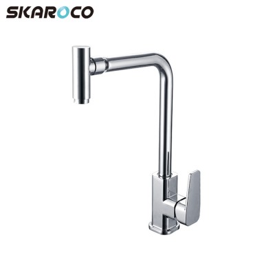 Hot Sale Single Hole Supplying Hot And Cold Water Kitchen Sink Taps Chrome Plated Brushed Nickel Kitchen Faucet