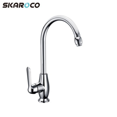 Modern Health Chrome Single Handle Mixer Tap Chrome Plated Kitchen Design Faucet